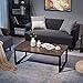 AINGOO 43.3in Coffee Table with MDF Thickened Board Living Room Table Open Rectangle Industrial Coffee Table Large Storage Space and Easy Assembly Space Sofa Table(Waterproof and Scratch Resistant)