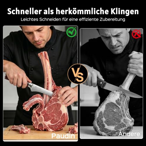 PAUDIN Filetiermesser 15 cm, Profi Scharf Ausbeinmesser Fleischmesser – Ansicht 4