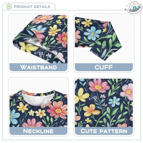 JUNZAN Colorful Flowers Big Boys Hooded Sweatshirt Fleece Kids Pullover Hoodie Party 4T3