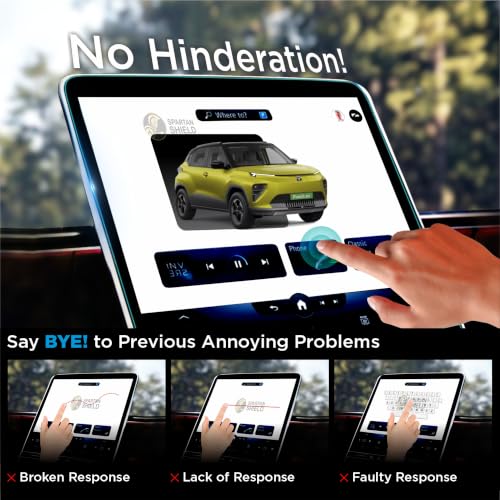 Image of Spartan Shield [3 PACK] SCREEN GUARD For TATA PUNCH EV 2026 Facelift || SMART+ || 8-inch Infotainment Touchscreen + 4inch Instrument Cluster + Digital Steering + Protector || Anti Scratch | Water Resistant | HD Clear | High Touch Sensitivity | Punch.EV Electric Car Music Stereo Accessories 2026+ [Not Tempered Glass] *** Doesn't Fit Empowered / Empowered+S Variants ***