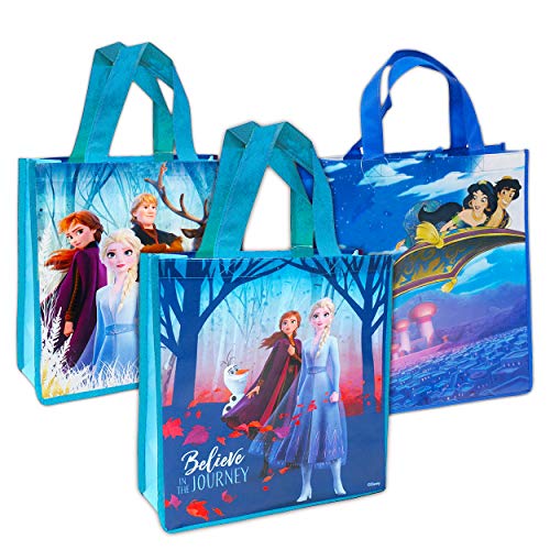 Disney Frozen 2 Tote Bags ~ Bundle with 3 Pack of Frozen 2 Reusable Bags for Gifts, Groceries and More (Frozen 2 Merchandise)