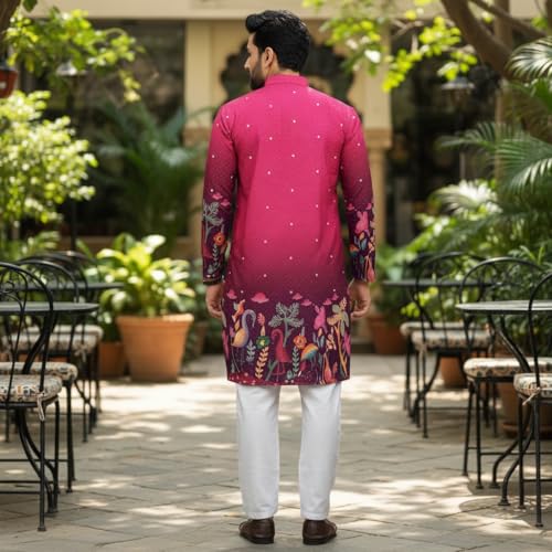 Image of Men's Traditional Kurta for Men | Ethnic Wear Kurta for Festive, Wedding & Casual Occasion | Stylish Regular Fit Kurta for Men