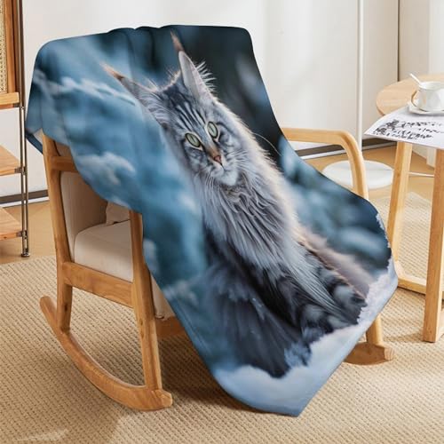 Couverture chat mignon pour chambre à coucher, canapé et camping - 8