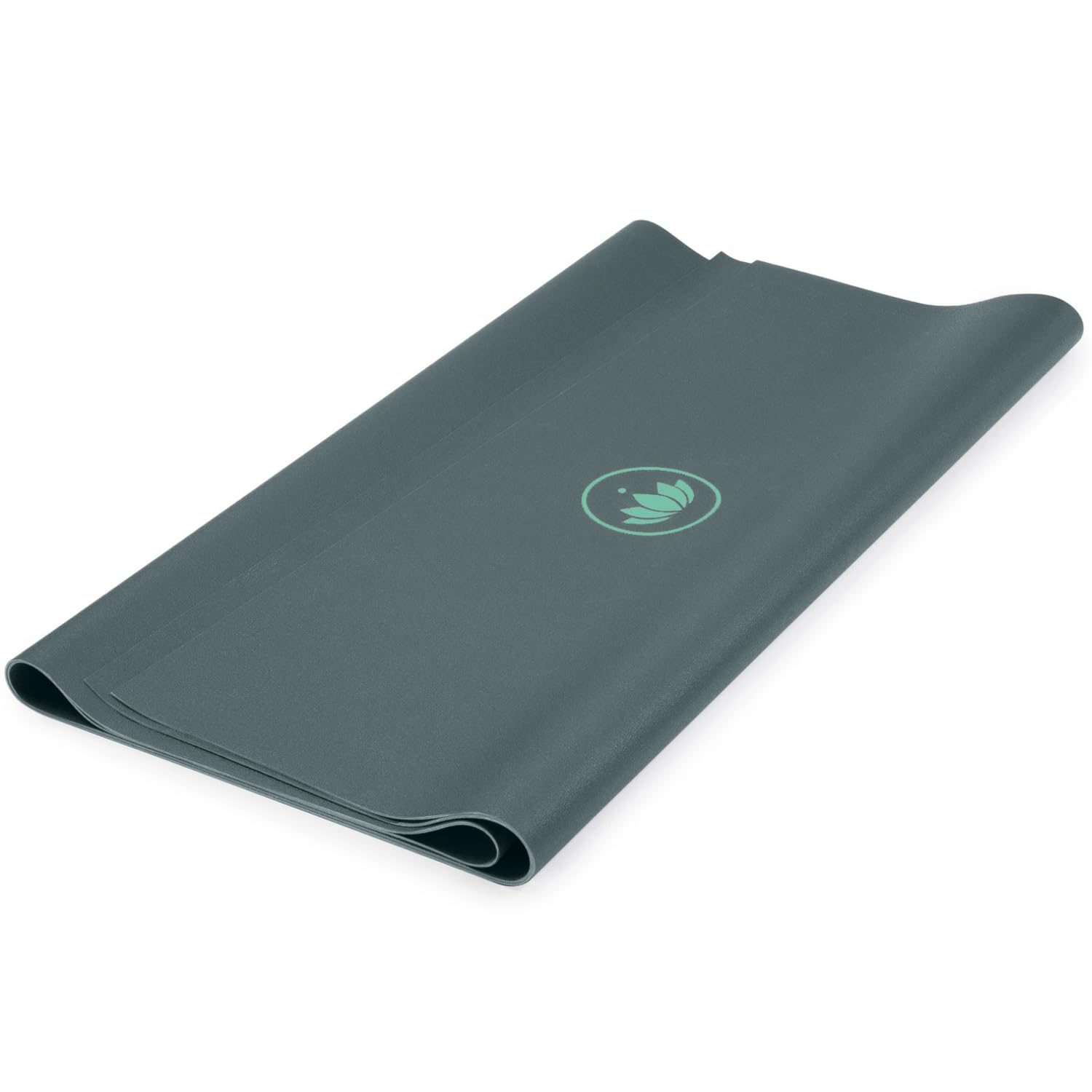 LOTUSCRAFTS® Yogamatte dünn und faltbar, aus Naturkautschuk, Made in Spain, ideale Reisematte, Yoga Matte, Sportmatte, Gymnastikmatte, Fitnessmatte, Pilates Matte (Balsam Green)