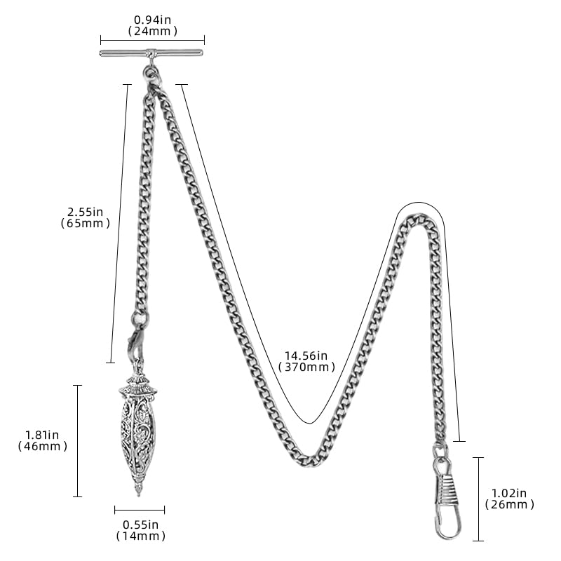 BOSHIYA Taschenuhrkette mit T Bar Endstück Gesamtlänge 73cm Doppel Albert T-Bar Taschenuhr Kette 3 Haken für Weste Knopfloch Gold