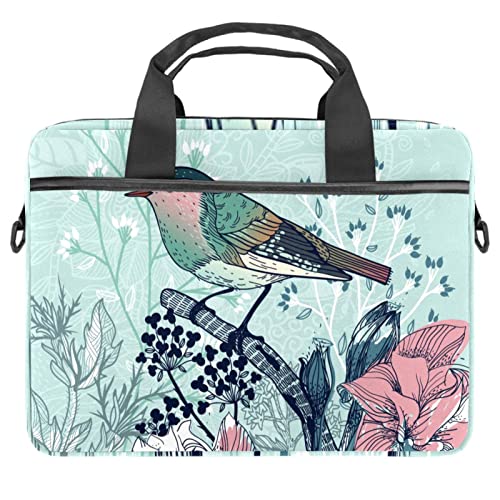 Sac à bandoulière pc portable 14.5 pouces au motif oiseau style chinois