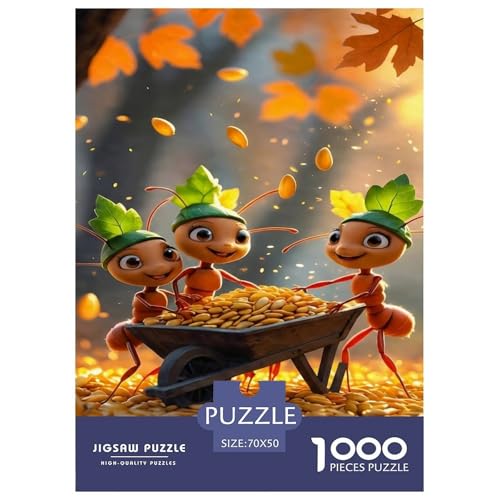 Formiche Raccolta Semi 1000 Pezzi Adulti Puzzle Bambini Intrattenimento Decorazione Da Parete Regalo Bambino 70X50Cm/1000Pcs