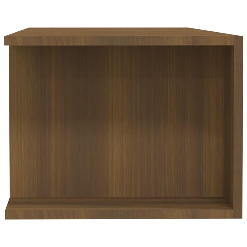 Z oświetleniem LED z drewna brąz dąb 135x39x30 cm