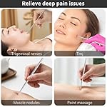 ideayard Facial Reflexology Massage Tool 3 Pieces/6 Szie Headed Stainless Steel Acupuncture Pen Ear Acupressure and Body Point Probe Pen for Deep Tissue - Image 5