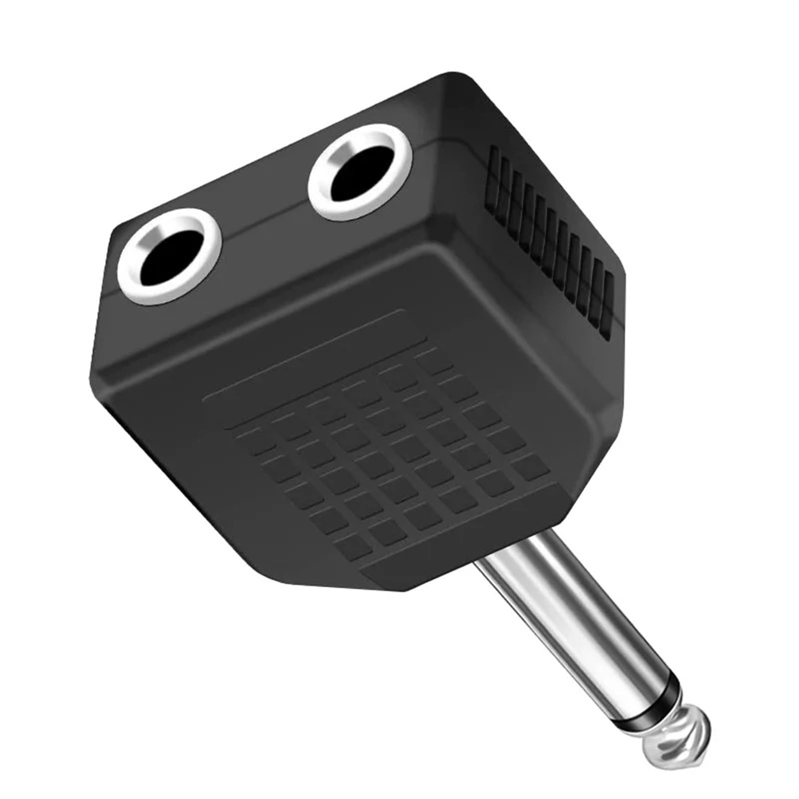 1/4" męski na żeński adapter z gniazdem audio 6,35 mm i 6,5 mm mono jack na żeńskie podwójne gniazdo słuchawkowe i mikrofon, konwerter rozdzielacza do Y.(5 szt.)