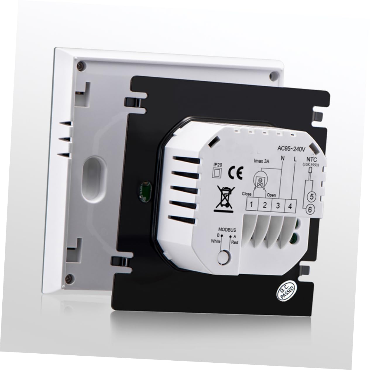 Programmierbarer Digitaler Gasheizung Thermostat 3a mit LCD Touch Display Acrylschutz 1°c Genauigkeit Wöchentlich Programmierbar für Fußbodenheizungsgerät und Heizkesselsteuerung