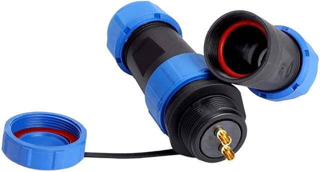 SP21 IP68 2/3 /4/5 /7/9 /12pin Waterproof Aviation Plug Socket Cable in-line Connector Plasti Aviation Plug and Socket IP68 Wire-to-Wire Installation 110-380V(2pin)
