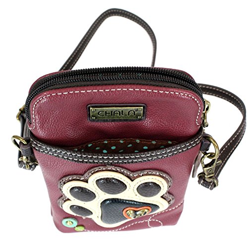 Dog Lovers Paw Print Chala Cellphone Convertible Strap Crossbody Handbag Dog Lovers, Dog Mom3