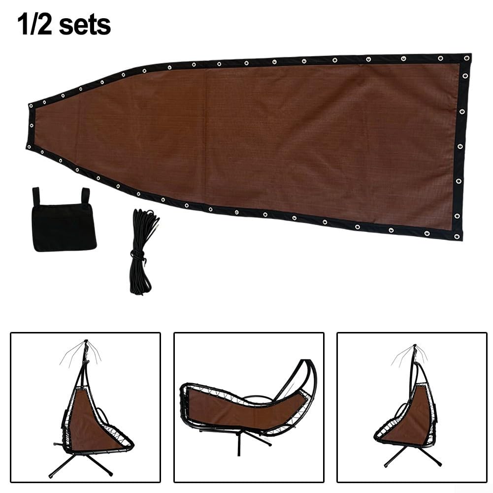 Tela de repuesto resistente para silla columpio colgante de textilene diseñada para resistencia al desgaste, se adapta a varios modelos de sillas para comodidad en exteriores e interiores (2 piezas