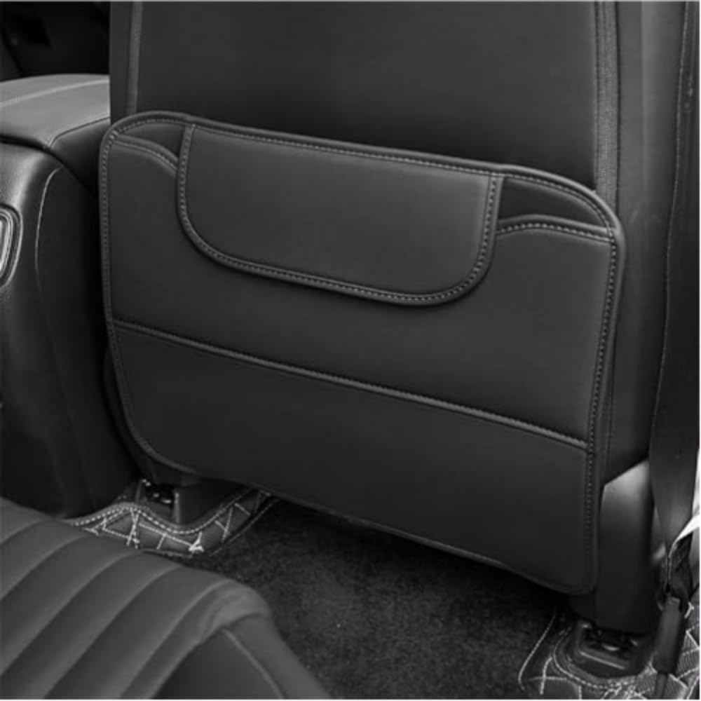 Ravem 2 Stück Autositz Schutz Rückseite Kinder für Skoda Enyaq/Enyaq Coupé/Elroq, Rückenlehnenschutz Organizer Wasserdicht und Pflegeleicht Zubehör Stauraum Autoteile,B
