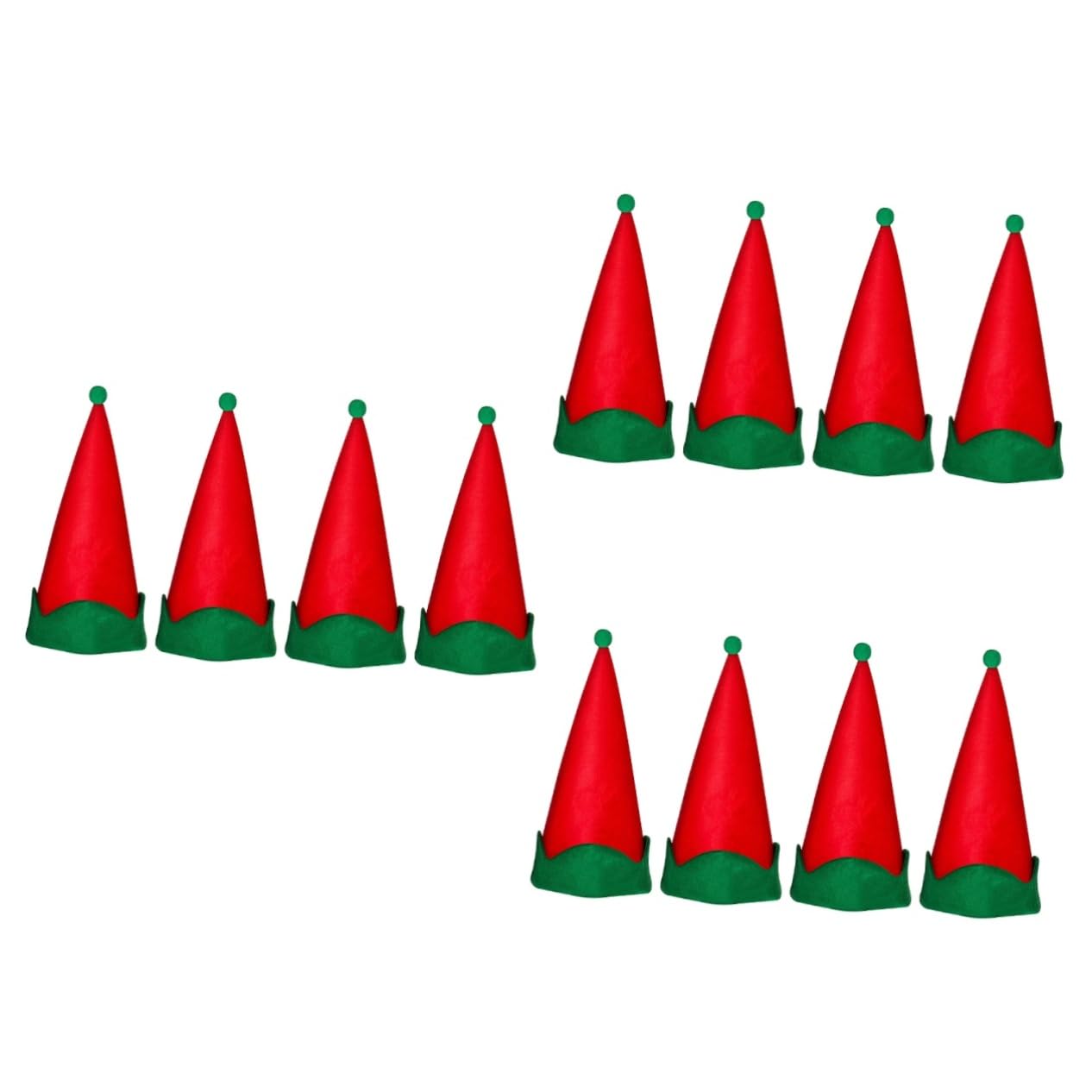 ibasenice 12piezas Sombreros De Duende Navideños Accesorios Para Fiestas y Celebraciones Gorro Temático De Navidad Para Decoraciones y Fotografía