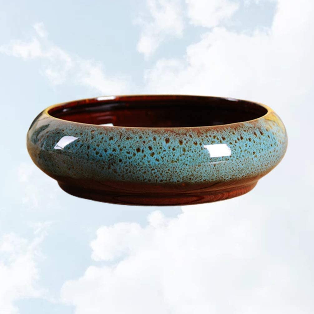 Ceramiczna Doniczka Do Roślin Hydroponicznych, Duża Okrągła Doniczka Na Sukulenty, 18,5 Cm, Doniczka Na Sukulenty, Wazon