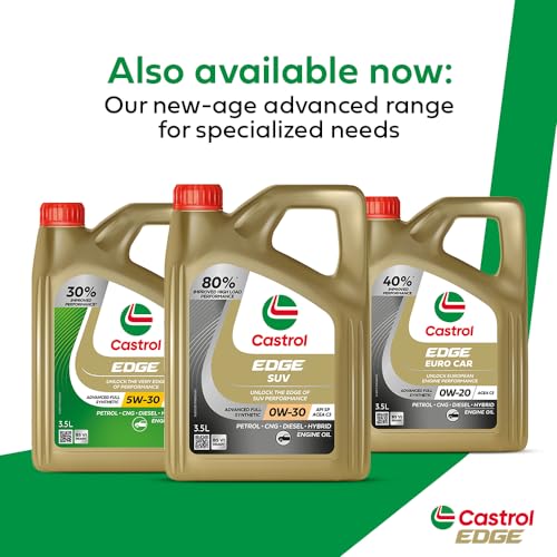Image of Castrol EDGE Hybrid 0W-16 Advanced Full Synthetic Engine Oil | Power Boost Technology | 25%* Benefit for Efficient Engine Performance | For Petrol CNG & Hybrid Cars | 3.5L