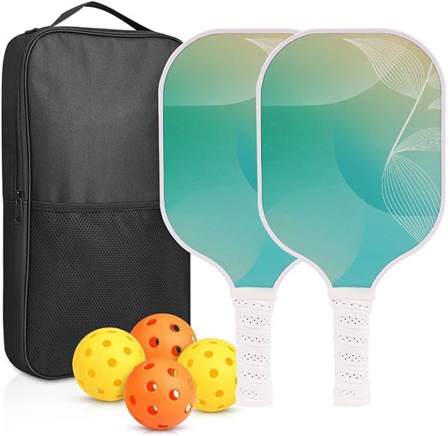 2個セット ピックルボール パドル ARRONAX カーボン加工の摩擦面 白 紫