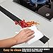 KindGa Stove Gap Covers, Silicone Counter Gap Filler for Stove, 30 Inches Can Be Cut to Any Size for 0.2-1 inch Gap, Seal Spills between Appliances Countertop Furniture Stoves Ovens(Set of 2, Black)