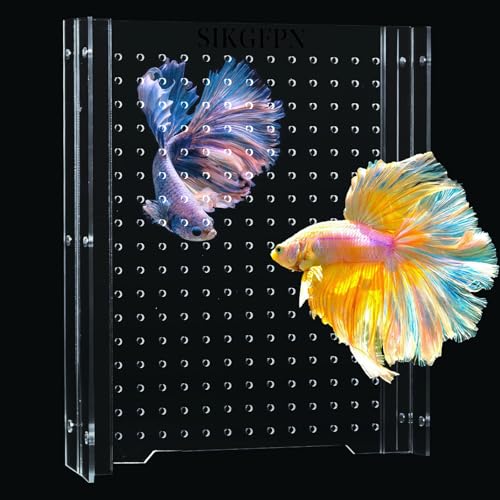 Acrylic Fish Tank Divider 5 Gallon Tank Divider Adjustment Clear Fish Tank Separator Set with Suction Cups (5gal/5.5gallon)