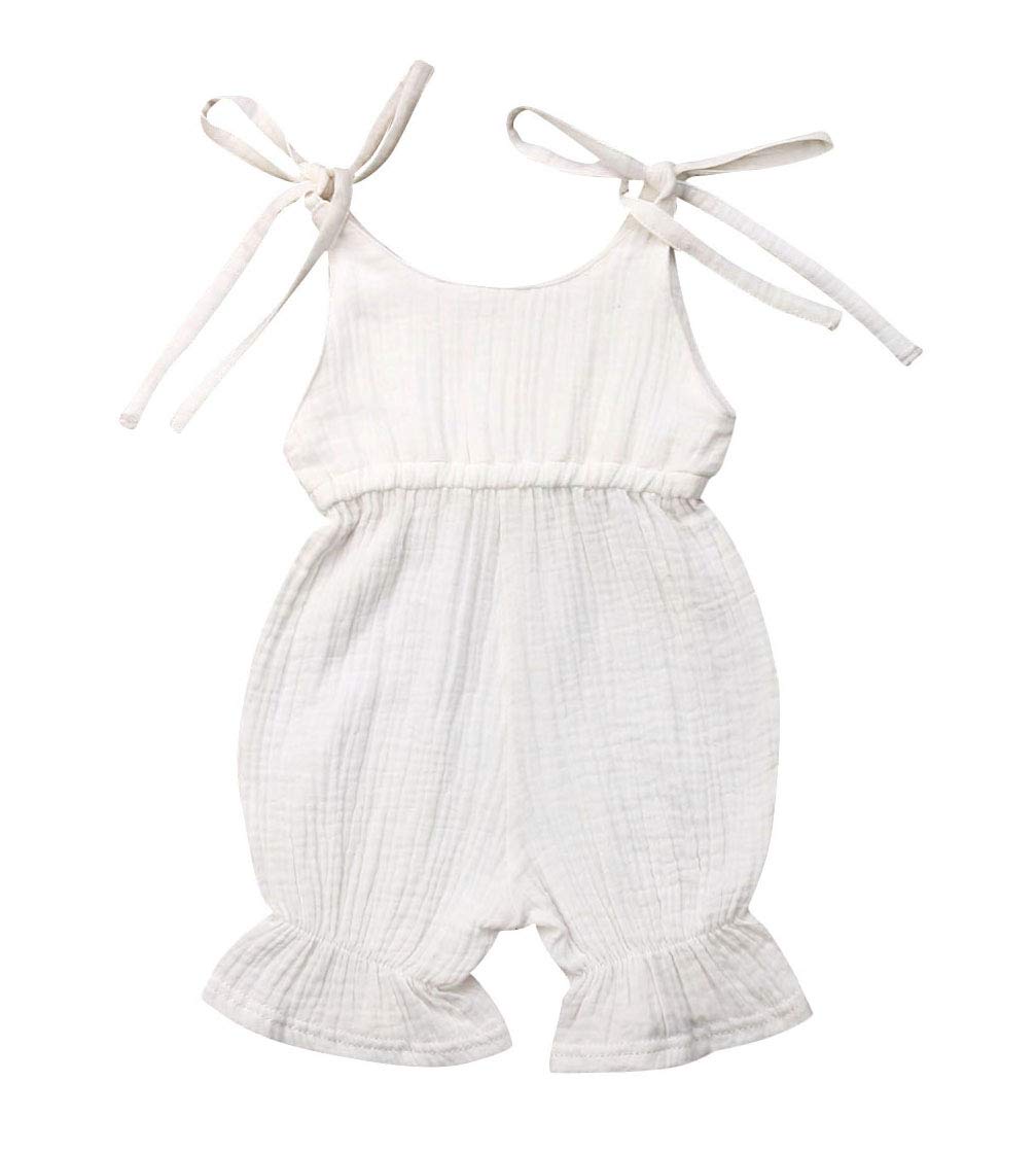 Baby Girls Green Halter Lace One-Pieces Romper Sleeveless Jumpsuit Sunsuit Outfit Clothes