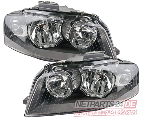 Faro alogeno adatto per Audi A3 8P dal 2003 al 2008 Set H7 Li Re.