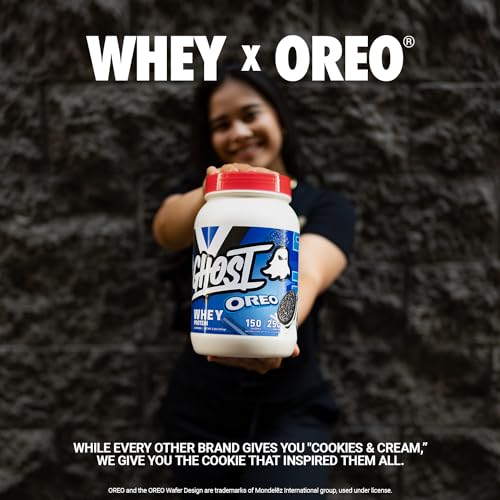 Ghost FG-WHEY-OR26 Protein Powder, Oreo - 2Lb Tub, 25G Of Protein - Cookies & Cream Flavored Isolate, Concentrate & Hydrolyzed Whey Protein Blend - Post Workout Shakes thumb #1