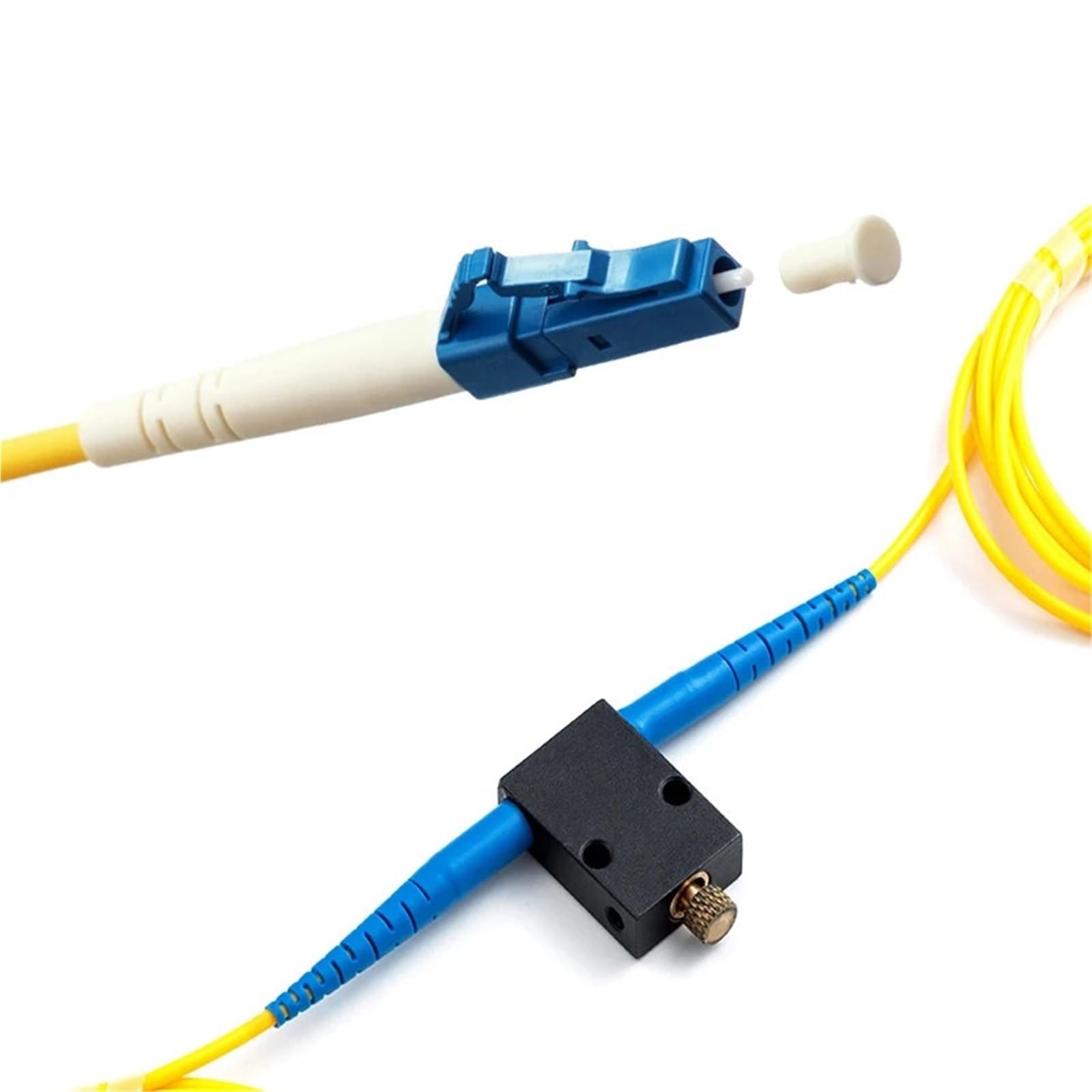 Verstellbares Dämpfungsglied mit Glasfaser LC 0-60 dB Inline-Variabel mechanisch Inline Optischer Dämpfungsglied FTTH Monomode Simplex