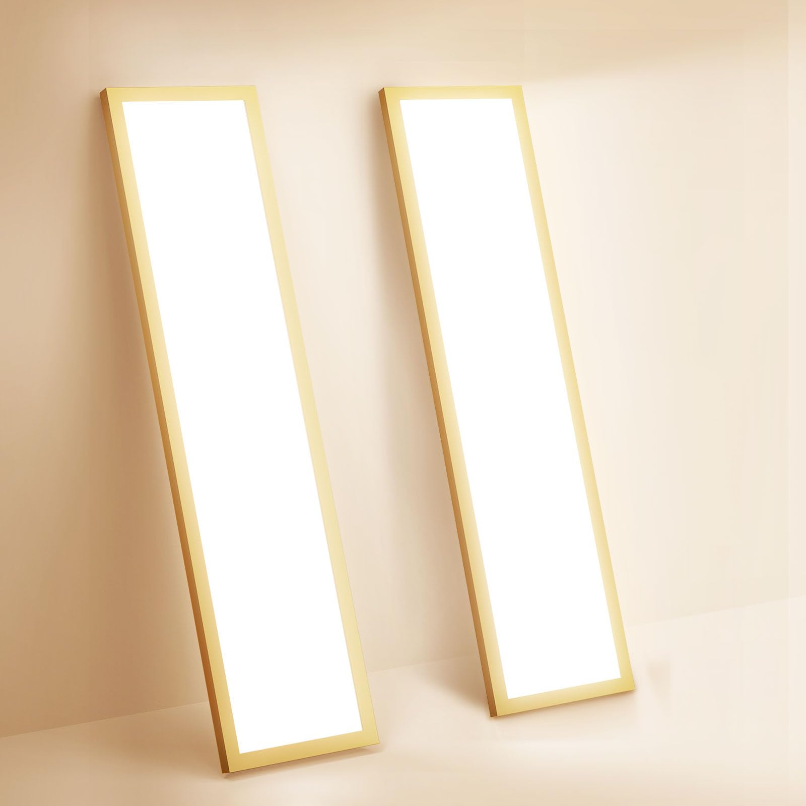 AIKVSXER 2 Pack 1x4 FT LED Flat Panel Light Surface Mount-50W 5500LM 120V 3000K/4000K/5000K Triac Dimming 10%-100% Kitchen Lights Ceiling Flush Mount for Garage/Basement/Shop