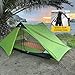 LANSHAN Ultralight Tent 3-Season Waterproof Backpacking Tent for 2 Person Camping, Climbing, Hiking, Travelling, Mountaineering, 2-Person, Green