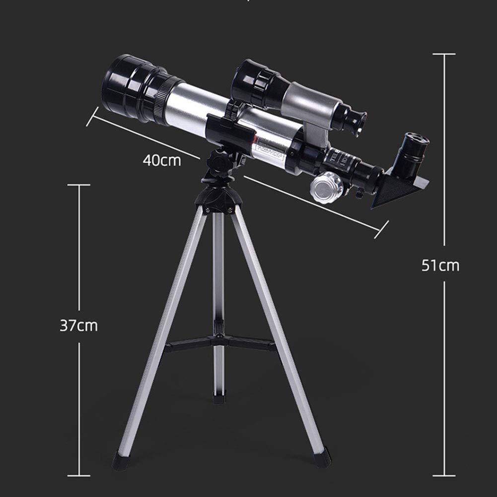 Telescopio Portatile per Bambini Principianti 74 mm telescopio astronomico rifrattore Regolabile con treppiede oculari Bussola cercatore di Stelle Lente Astronomia Giocattolo per osservare Le Stelle