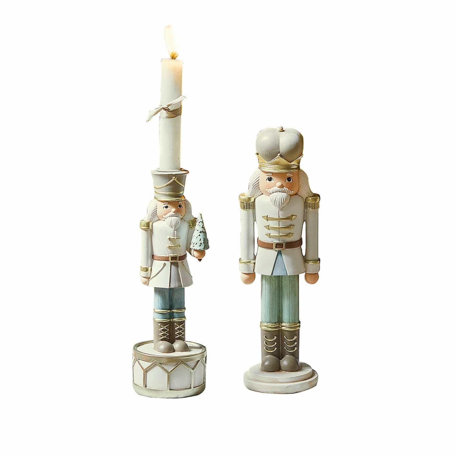 Loberon Deko-Nussknacker mit Kerzenständer Ellicott - bunt, bunt | Klassische Design-Ikone, handbemalt, Weihnachtsbeleuchtung, Weihnachtsdekoration, Weihnachten, Polyresin