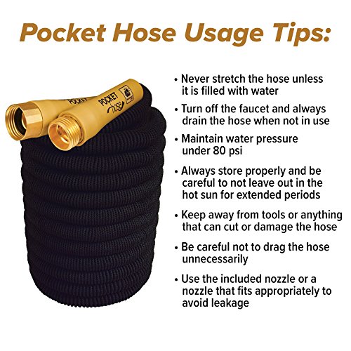 Pocket Hose New 50-Foot Leaking with Compact for Easy Storage