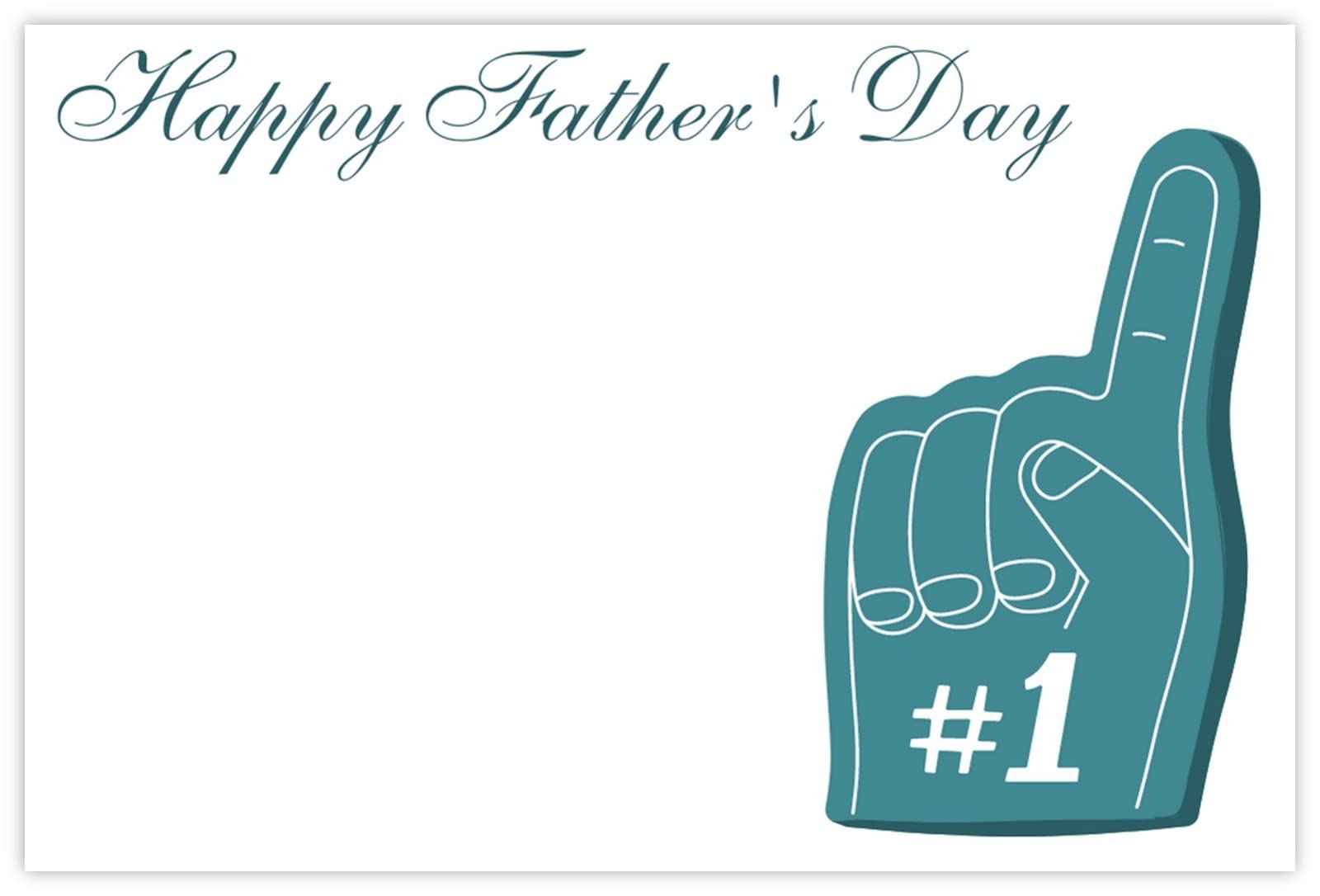 celloexpress Happy Father's Day (Number 1 Hand) Flower Message Cards - 60mm x 90mm - Father's Day Florist Card Gift Notes (Pack of 100) — image 1
