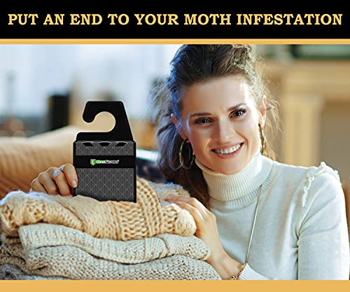 Maxguard Clothes Moth Traps (6+2 Free Traps) With Extra Strength Pheromones | Non-Toxic Sticky Glue Trap For Closets And Carpet Moths | No Mothballs | Lure, Trap And Kill Case-Bearing Webbing Moths | #TOP5