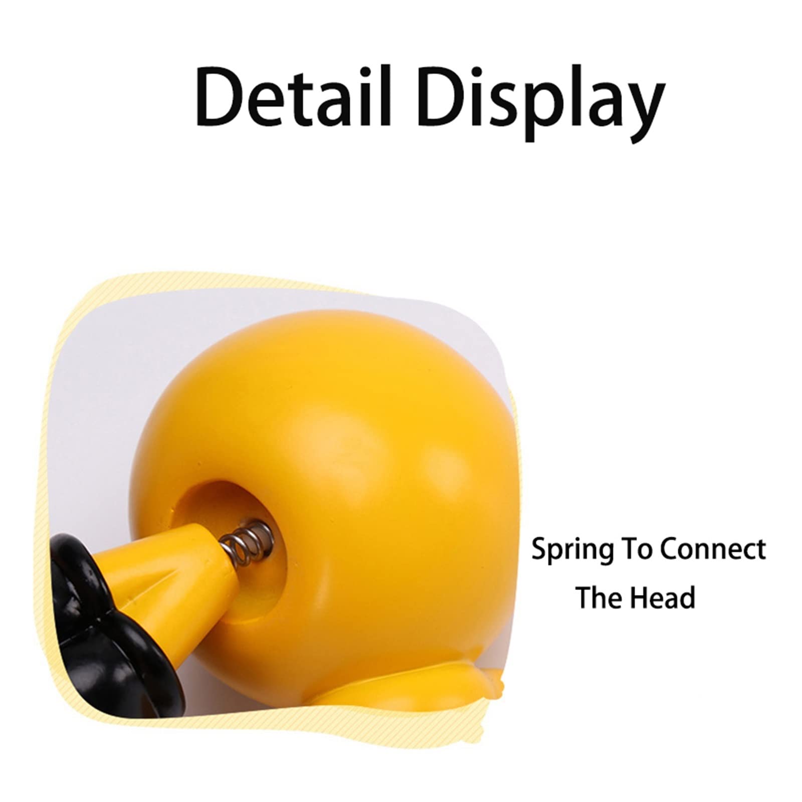 1 Uds. Ajuste de coche for la decoración del vehículo de la personalidad, paquete de muñecas con cabeza móvil creativa, muñeca que sacude los dibujos animados, accesorios interiores for automóviles (