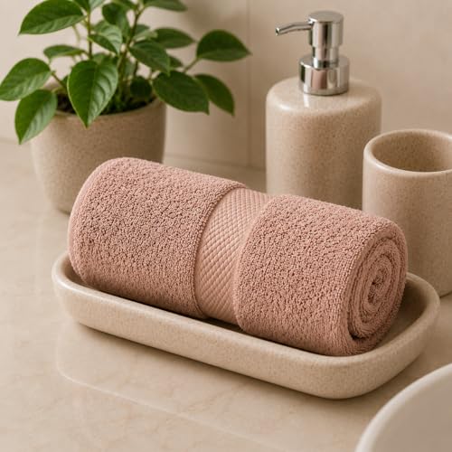 Image of Sulfar 100% Terry Ring Spun Cotton Face Towel - Quick-Dry, Highly Absorbent (480 GSM) (30 x 30 Cm) Nature Lux (Pack of 1)