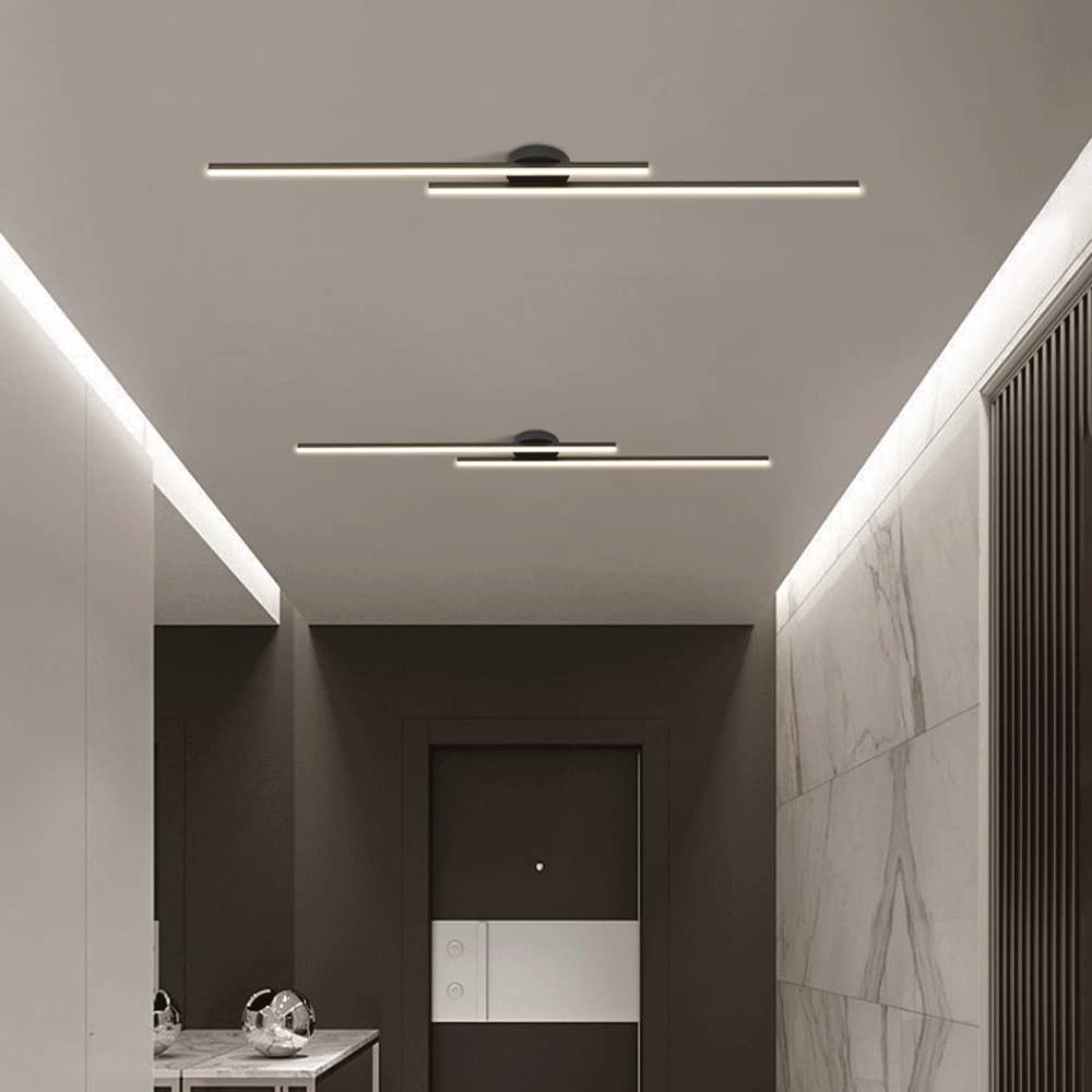Minimalistyczna lampa wisząca LED, długa półwpuszczana sufit, nowoczesny żyrandol, liniowe oświetlenie sufitowe, do salonu, sypialni, korytarza