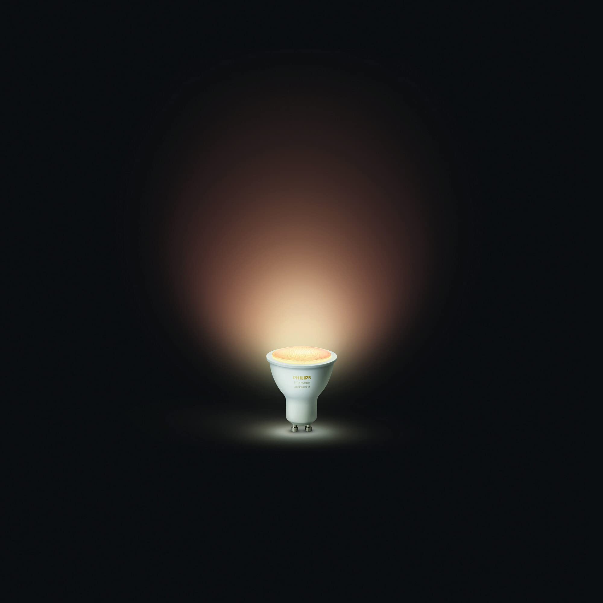 Philips Hue - Bombilla inteligente, GU10, Luz cálida y fría, 5W, Compatible con Alexa y Google Home - Pack de 1 Bombilla LED inteligente
