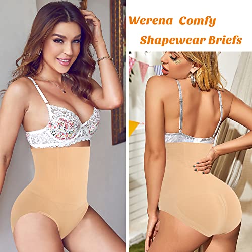 Image of Werena Tummy Control Shapewear Underwear for Women High Waisted Body Shaper Panties Shaping Briefs