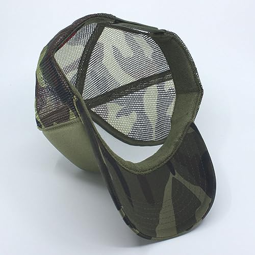 Image of The Vintage Year High Crown Foam Mesh Camouflage Trucker Hat Baseball Cap