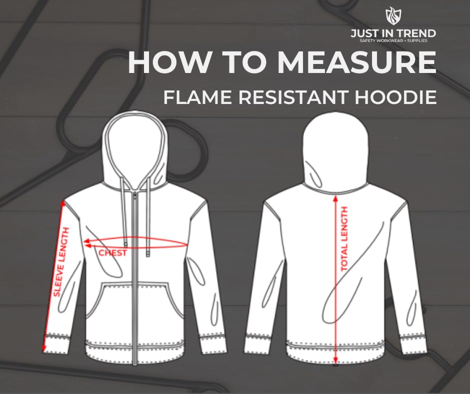 Image of Just In Trend Flame Resistant FR Fleece Hoodie - 100% C - Heavy Weight