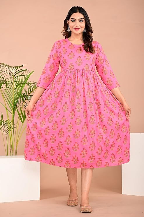 Image of Shantika Women's Maternity Dress Feeding Kurti with Zippers