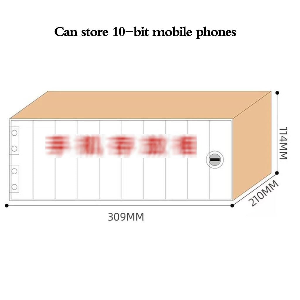 Resistente Custodia per Cellulare da 10~50 Bit Armadietto per Cellulare Visivo in Legno con Serratura Cassetta di Sicurezza A Muro per Telefoni Cellulari Dell'azienda Scolastica (Color : Wood, S : 1
