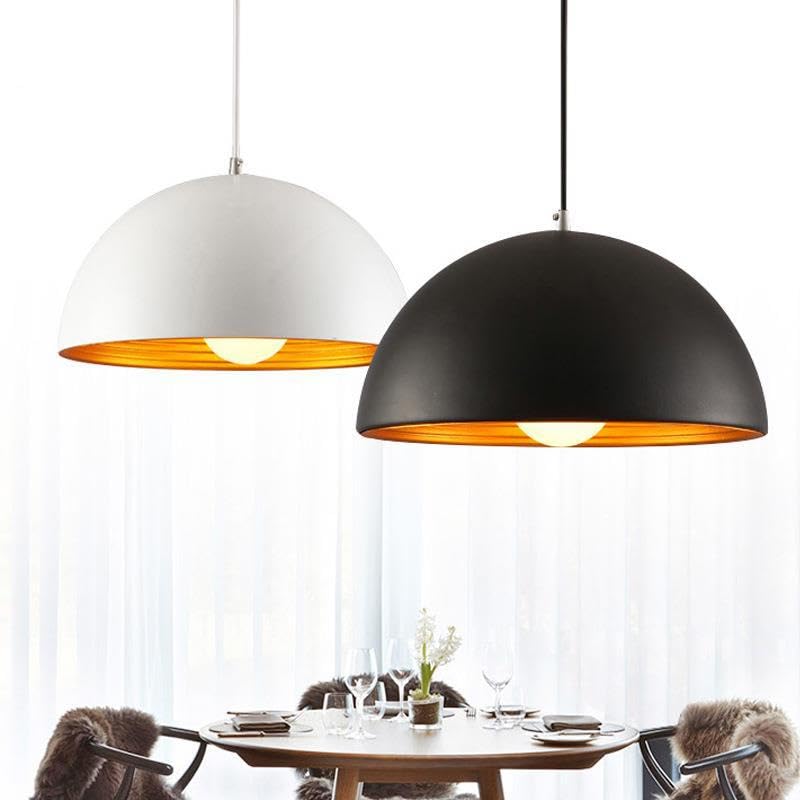 Moderne hanglamp Scandinavisch schroefdraad E27 metaal voor restaurant slaapkamer werkkamer loft gang wit 36 cm diameter 45308