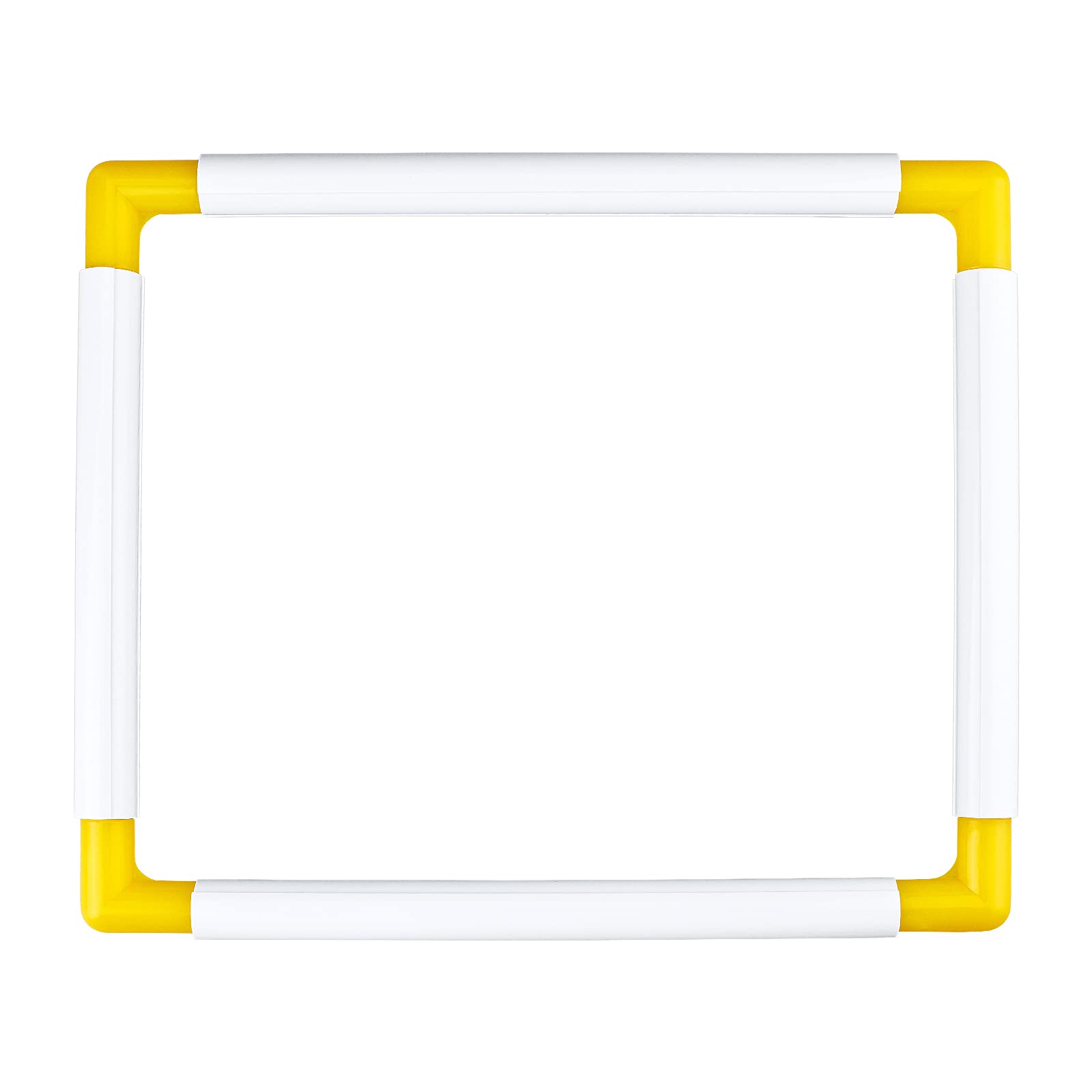 OLYCRAFT Plastic Cross Stitch Frame Quilting Needlepoint Tool Embroidery Frame Yellow Plastic Clip Frame for Embroidery Cross Stitch - 13 x 11 Inch