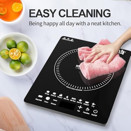 Image of Portable Induction Cooktop, Countertop Burner with Multi-Function, 2200w Electric Stove with Easy Clean Glass, 8 Modes Sensor Touch Cooker (WP6)
