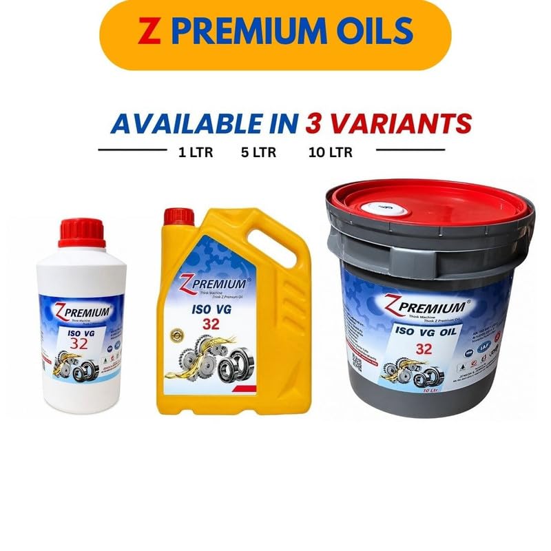 Image of ZPremium ISO VG 32 High-Performance Hydraulic Oil 1 Liter | Superior Anti-Wear Lubricant with Advanced Protection and Enhanced Durability for Industrial Machinery and Compressors