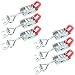 6 PCS of Adjustable Toggle Clamp with Lock Hole, Abuff 550 lbs Holding Capacity Heavy Duty 4002 Style Toggle Latch Hasp Clamp for Door, Box, Case, Trunk, Smoker Lid and Jig, Quick Release Pull Latch